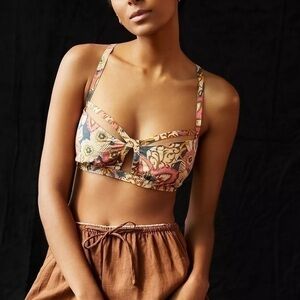 Anthropologie Pilcro Printed Surf Bra Top
